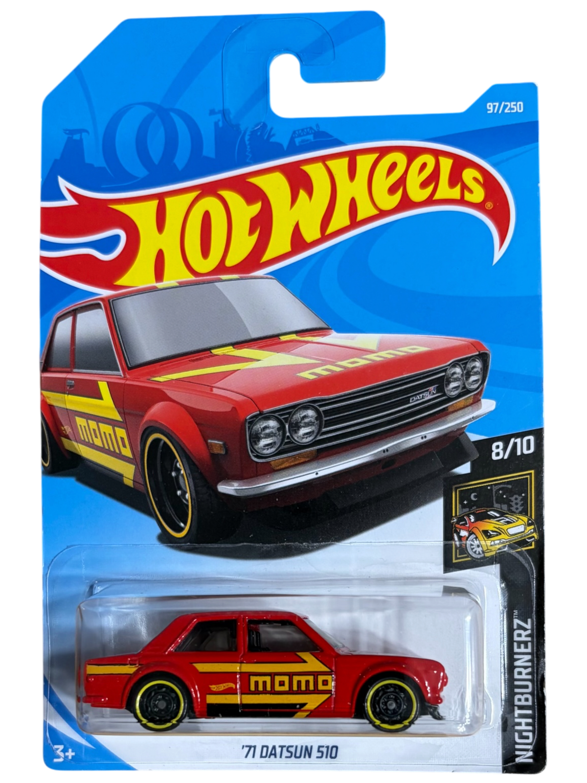 Datsun Bluebird 510 - Hot Wheels - Nightburnerz (8/10) - 2019 Hot Wheels Mainlines (97/250)