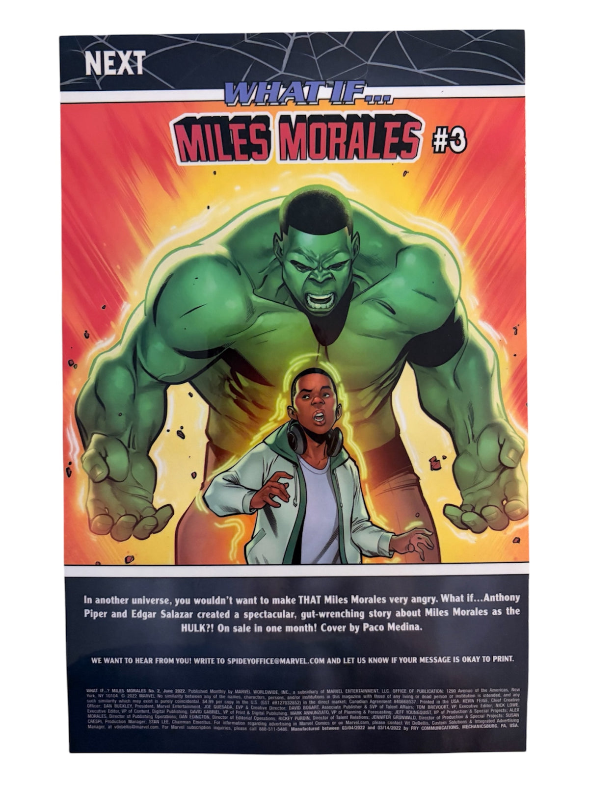 What If... Miles Morales x The Hulk - Laminated Comic Art