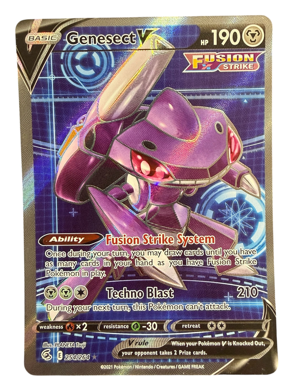 Genesect V (Full Art) (254/264) - Fusion Strike (FST)