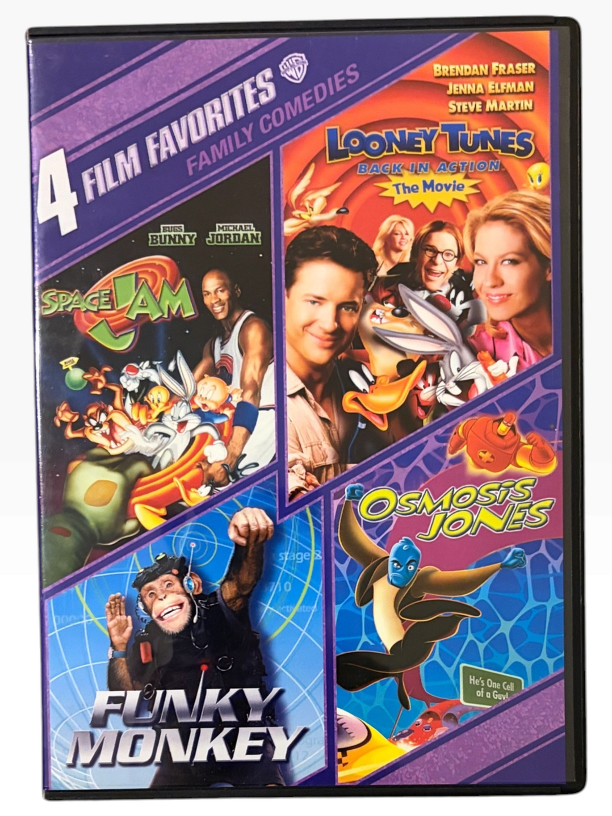 4 Film Favorites: Family Comedies (Space Jam - 1996 • Osmosis Jones - 2001 • Looney Tunes: Back in Action - 2003 • Funky Monkey - 2004)