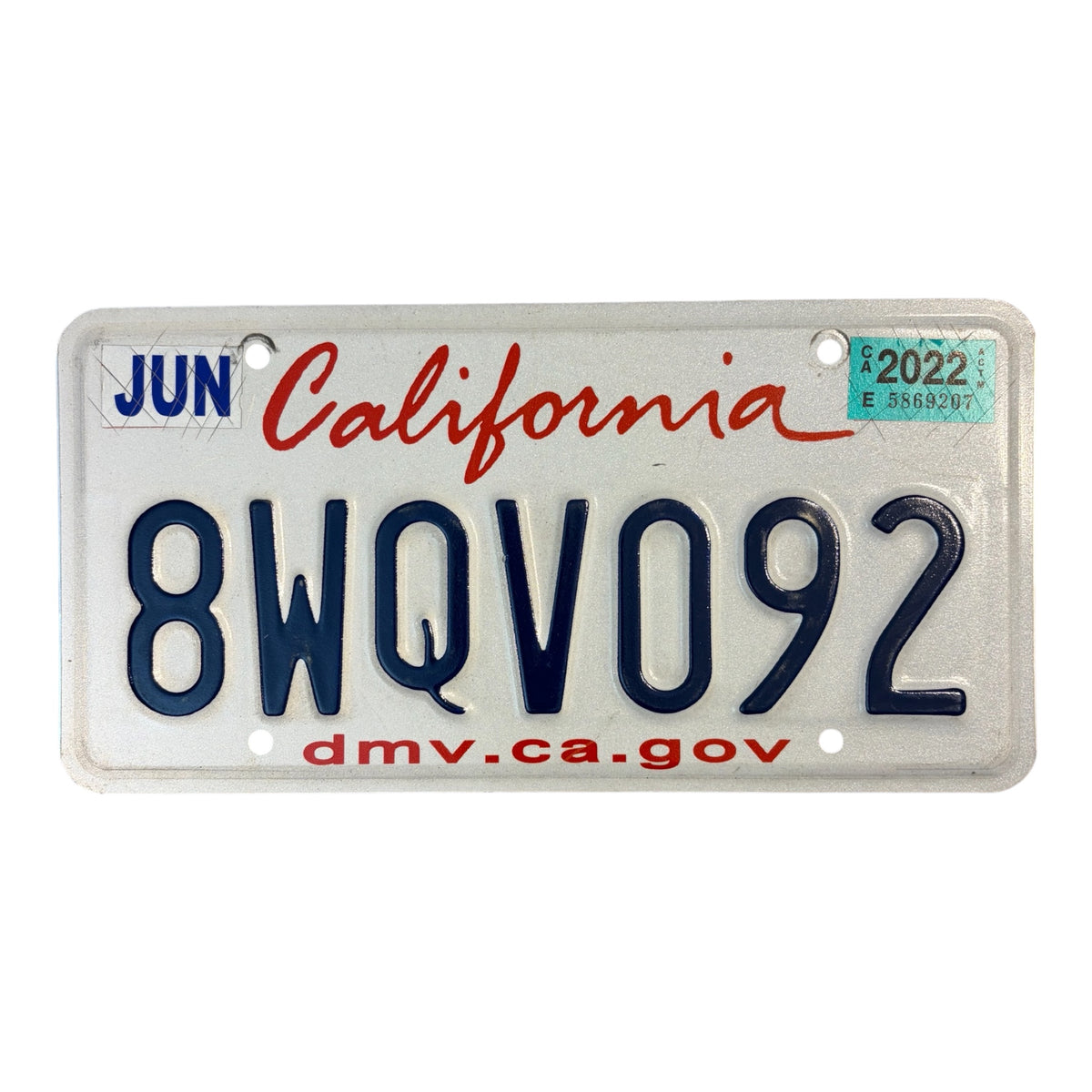 Authentic California License Plate