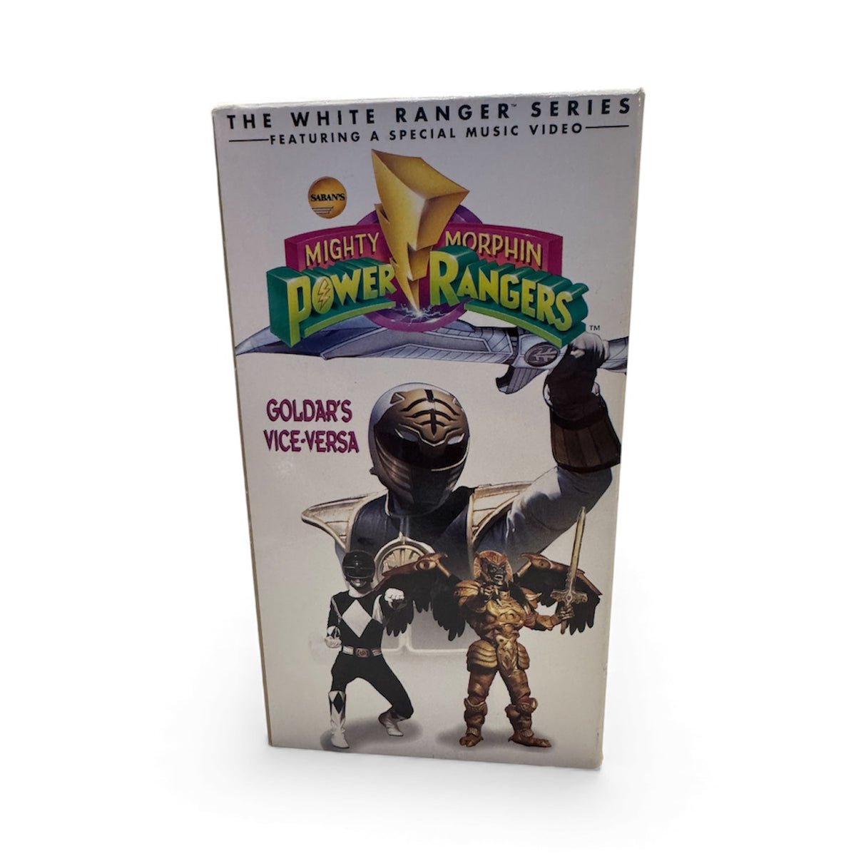 Mighty Morphin Power Rangers White Ranger Goldars Vice-Versa (VHS, 1995)
