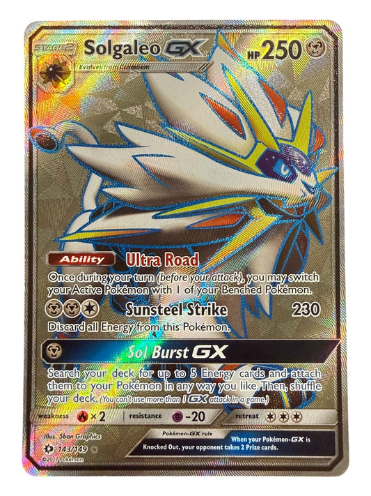 Solgaleo GX (Full Art) (143) - Sun & Moon Base Set (SUM)