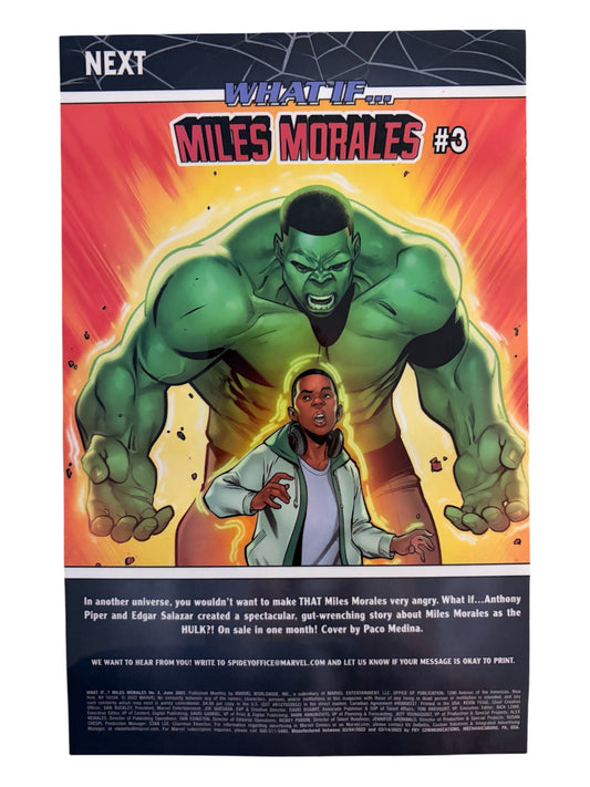 What If... Miles Morales x The Hulk - Laminated Comic Art