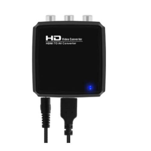 1080P HMDI to RCA HMDI toto AV 3RCA CVBs Composite Video Converter Supports PAL/ NTSC for TV/PC (HD2R01-B)