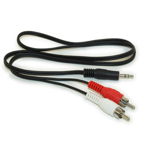 3ft 3.5mm Mini-Stereo TRS Male to Two RCA Male Audio Cable, 6 Foot (1.8M)