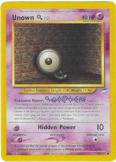 Unown [Q] (59) - Neo Destiny (N4)